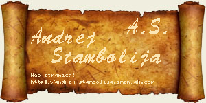 Andrej Stambolija vizit kartica